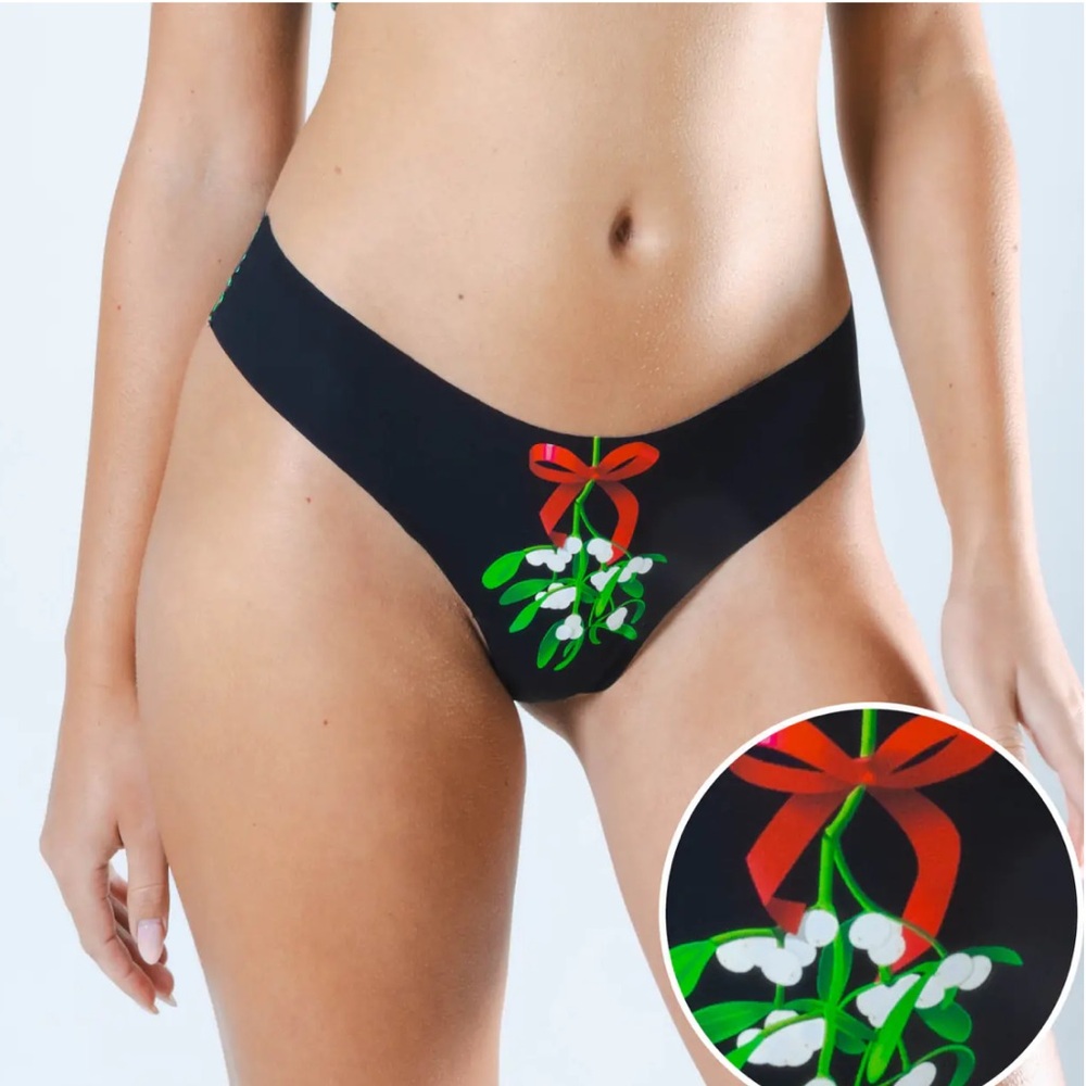 Shinesty Mistletoe Seamless Thong NEW